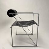 Model 601 Seconda Chairs in Metal attributed to Mario Botta, 1982, Set of 4