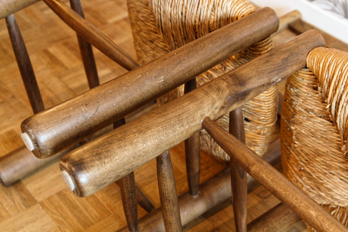Pair of mulched chairs 50s