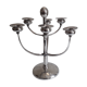 Silver metal chandelier by Gustav Beran for Keltum