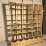 Raw wood locker cabinet