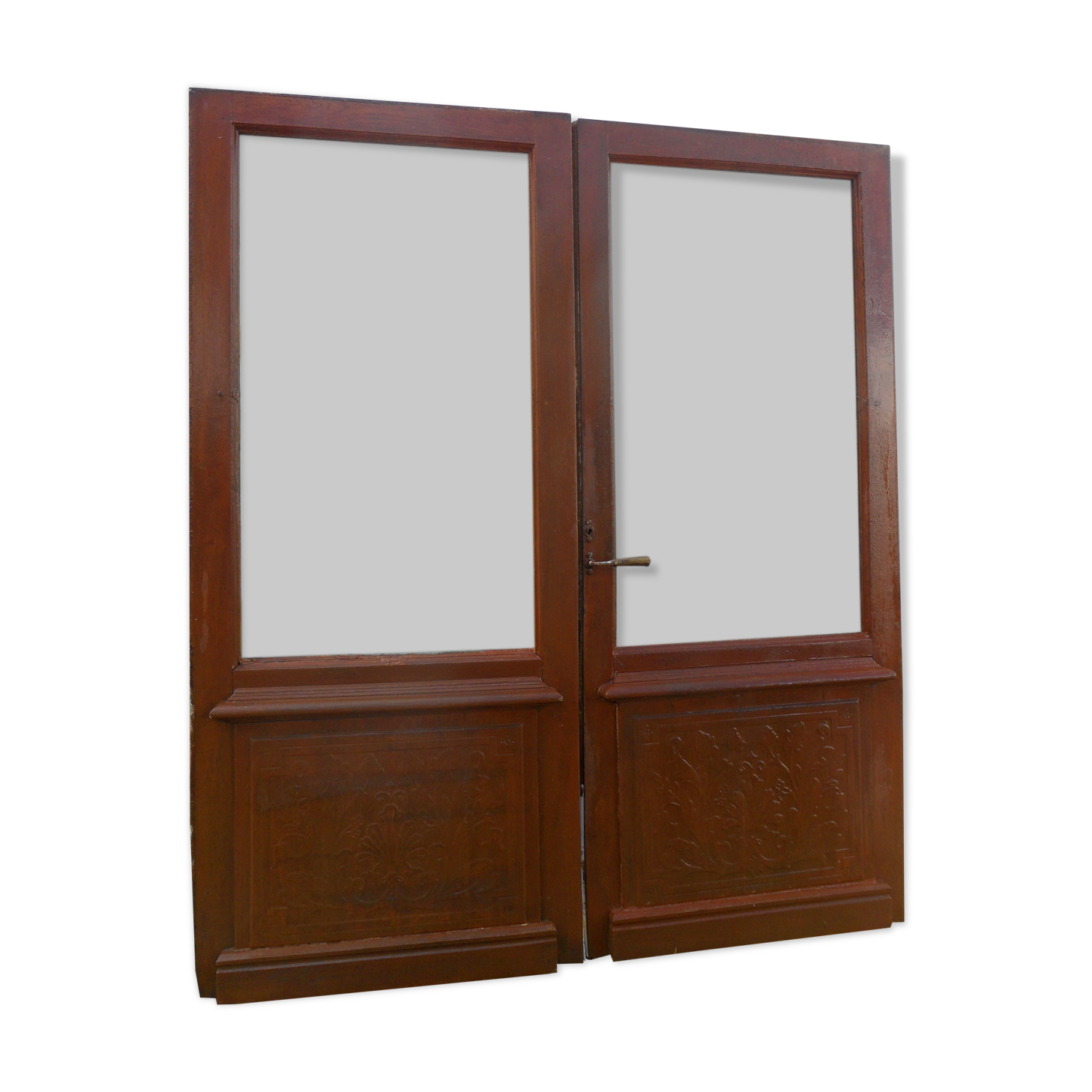 Old glass trading doors