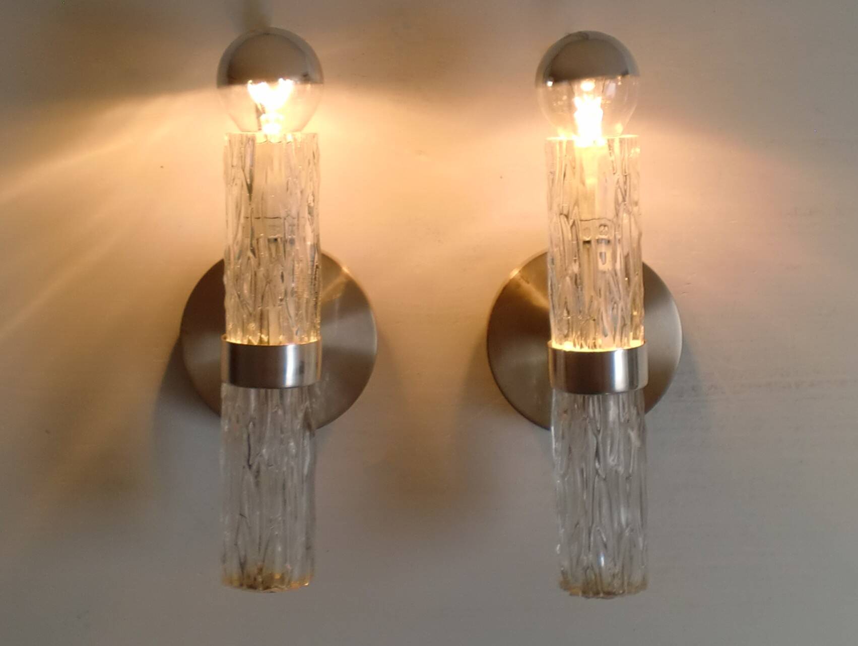 2x Kaiser Leuchten Wall Lamps, 1960s Mid-Century Modern MCM Sconces
