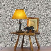 Baluster lamp in glossy black enamelled earthenware