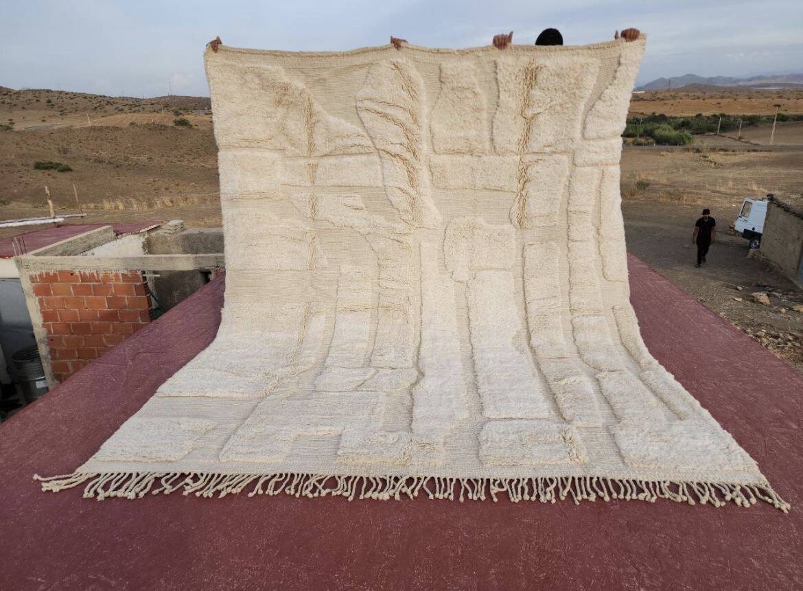 Custom colourful Moroccan rug