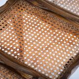 Vintage Nesting Tables with Rattan and Glass Top by Jason Møbler, 1960s, Set of 3