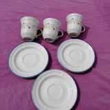 Lots of 3 cups & ceramic saucers