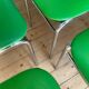 Série de 8 chaises Souvignet en chrome et skaï vert