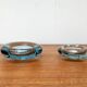 Set of 2 Danish glass bowls from the mid-century by Per Lütken for Holmegaard, 1960s.