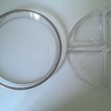 Aperitif tray in crystal and silver 950