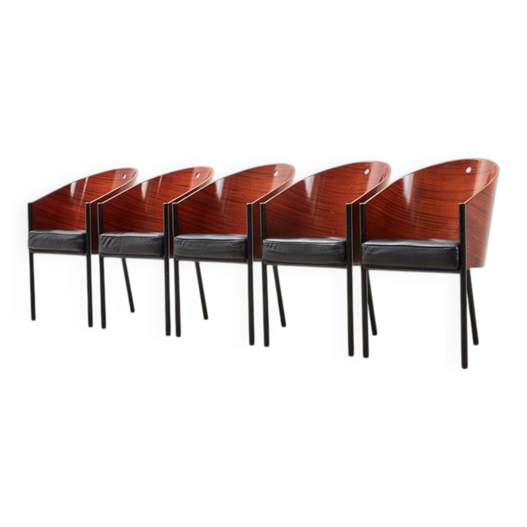 Philippe Starck Set of 5 Costes Dining Chairs for Driade Aleph Italy 1984