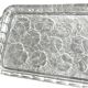 Art Deco glass serving tray - pansies flowers Vallerysthal Portieux