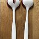 Bicoloured salad cutlery by Guzzini. Italy