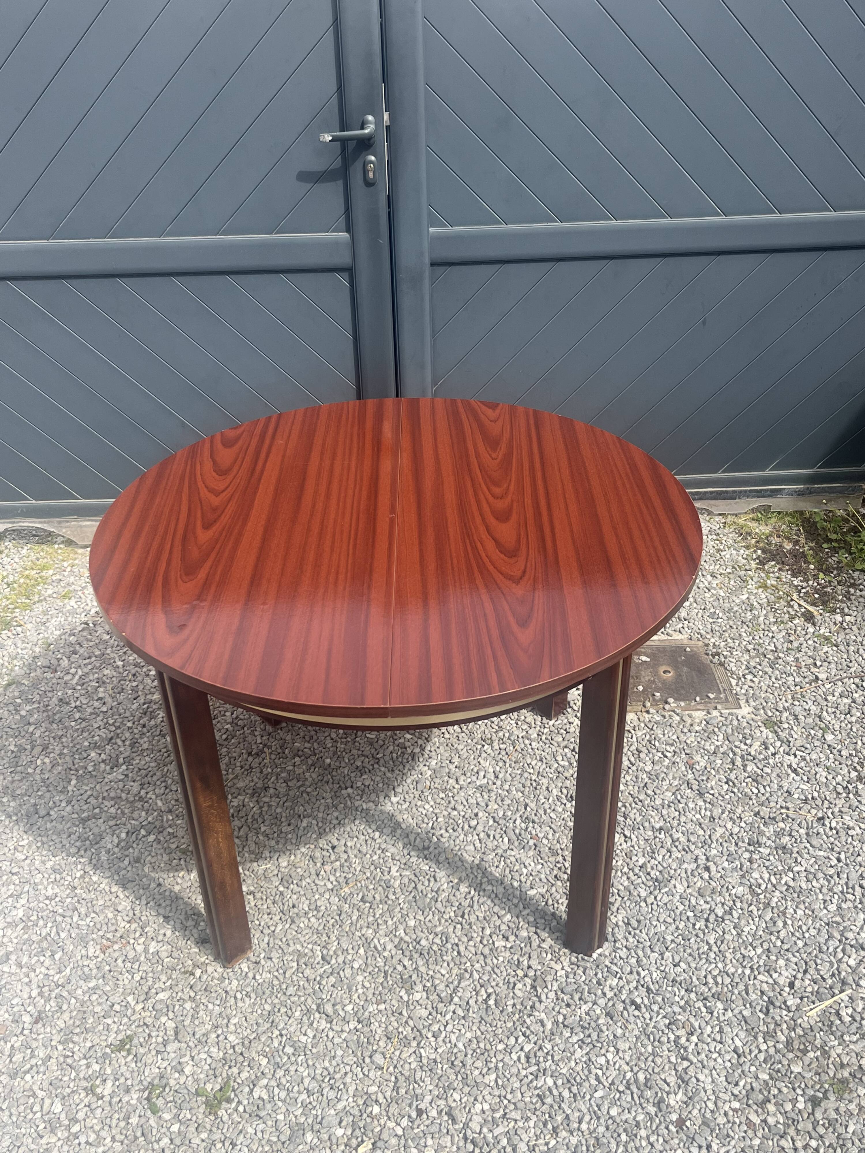 Round table with extensions, Scandinavian design.