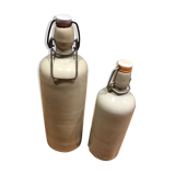 Lot of two bottles glazed old water bottles