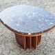 Table basse Mid Century Modern en cerisier avec dessus en granit, Danemark 1970