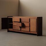 Meuble d’atelier en pin – Travail français des années 1970