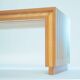 Ruudjan Kokke Dutch design slat bench sidetable, 1980s