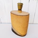 Ovoid lamp foot vintage raw stoneware signed