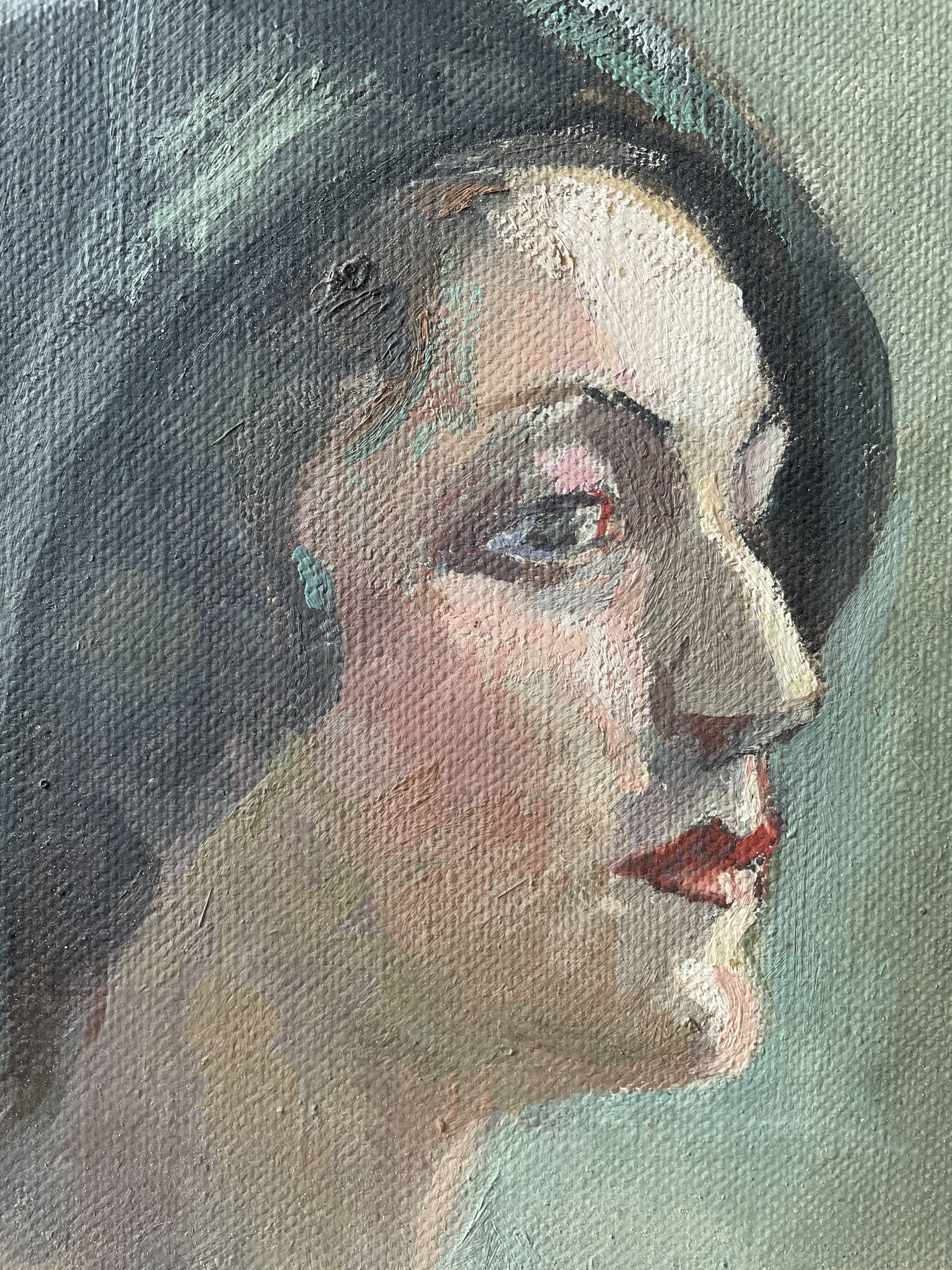 Old portrait painting, circa 1930