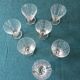 Series of 7 art deco aperitif or digestive glasses engraved