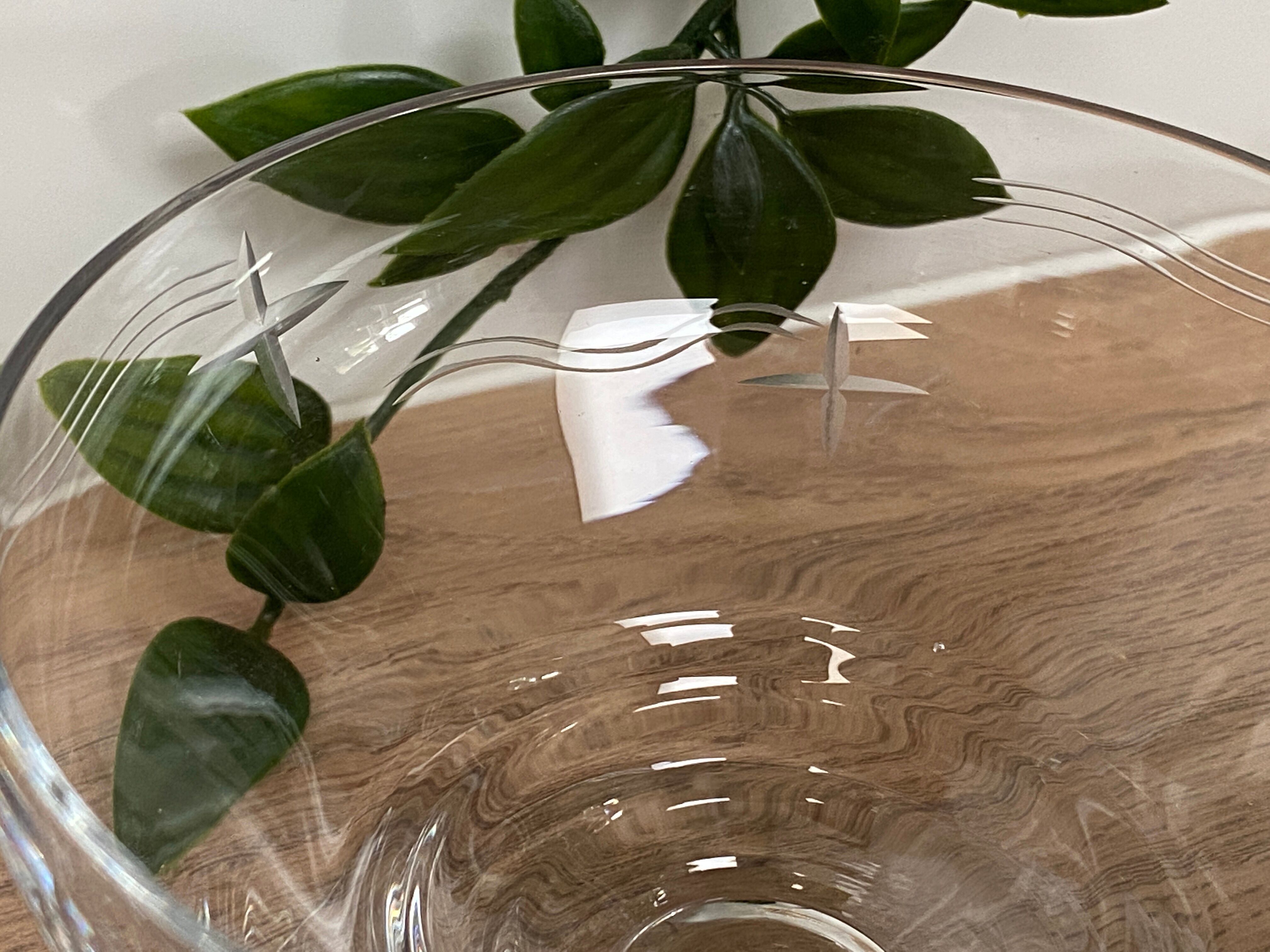 Set of 4 cut glass cups