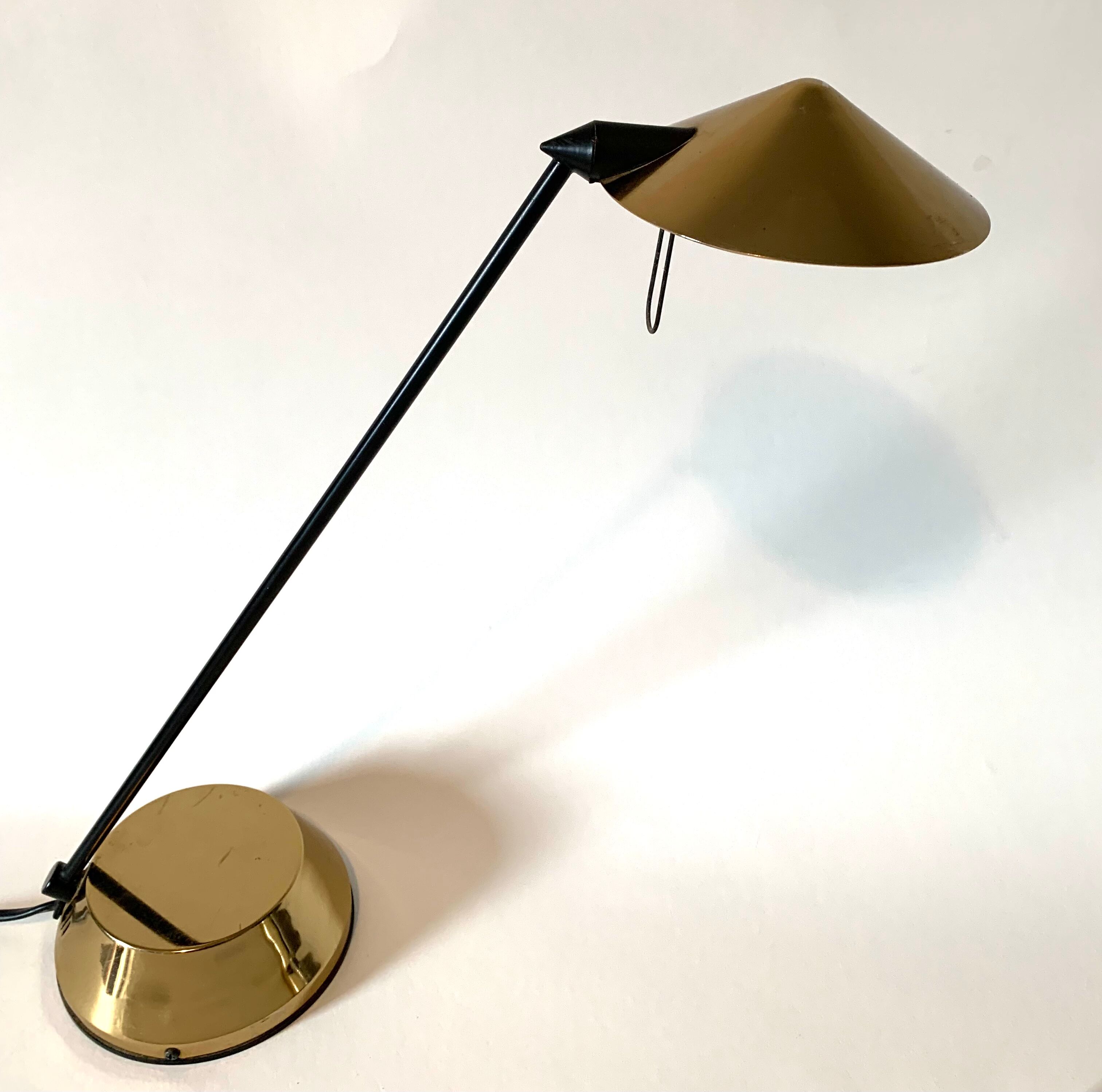 Golden desk lamp
