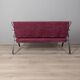 Vintage 70s burgundy fabric sofa Formanova design