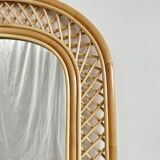 Rattan foot mirror with braces H:2m