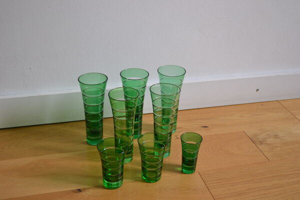 8 verres Murano Italie années 60