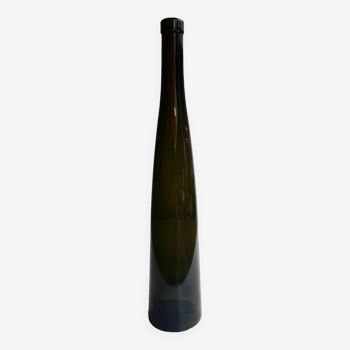 Vintage Italian bottle in olive green glass