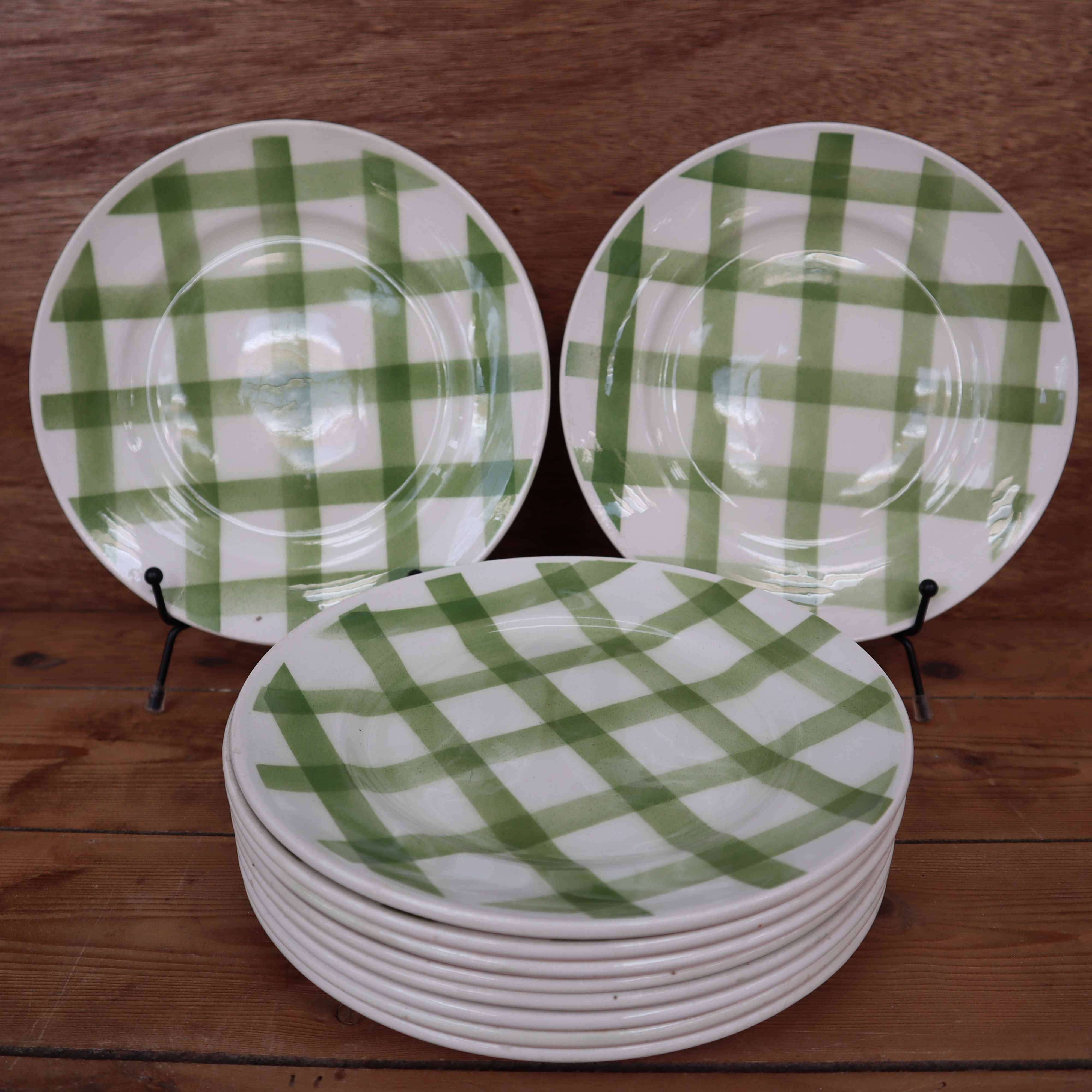 Set of 10 Moulin des Loups "Nappe" dessert plates