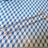 Paire de bâtons de skis vintage en roseau 141 cm