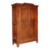 Antique cherry wood wardrobe with drawers, Italy, 19th century