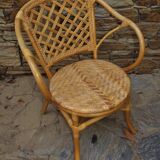 Armchair in rattan in Assisi year circa 1970