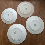 Set of 4 mismatched iron earth plates