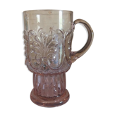 Vintage pink glass carafe