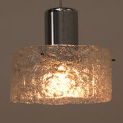Very rare ice glass lamp produced by Egon Hillebrand, 1960 Germany.