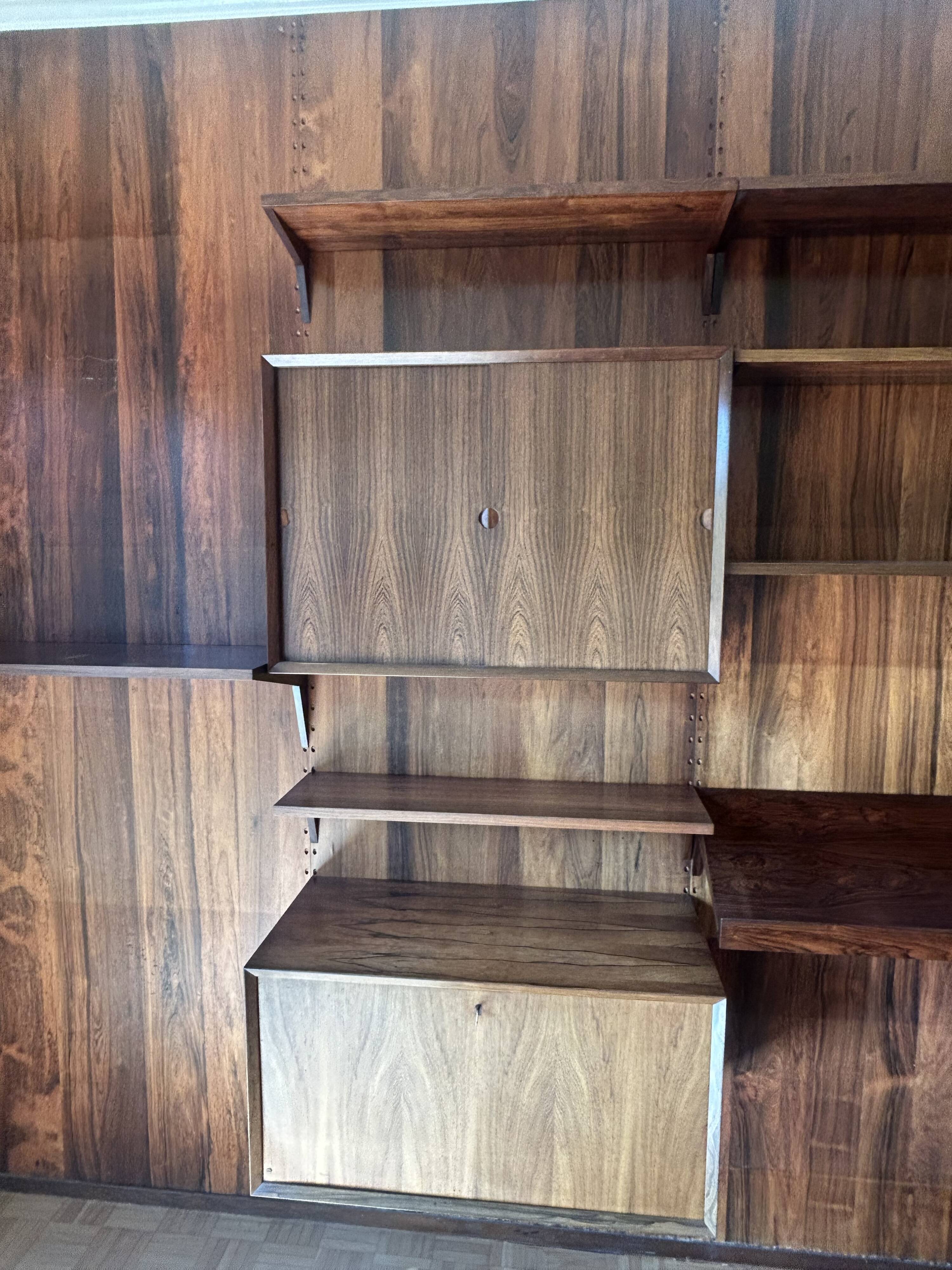 Bibliothèque palissandre début années 60 roche bobois