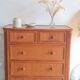 Vintage rattan chest of drawers