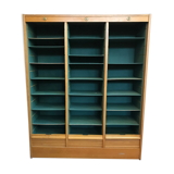 Triple oak notary filing cabinet