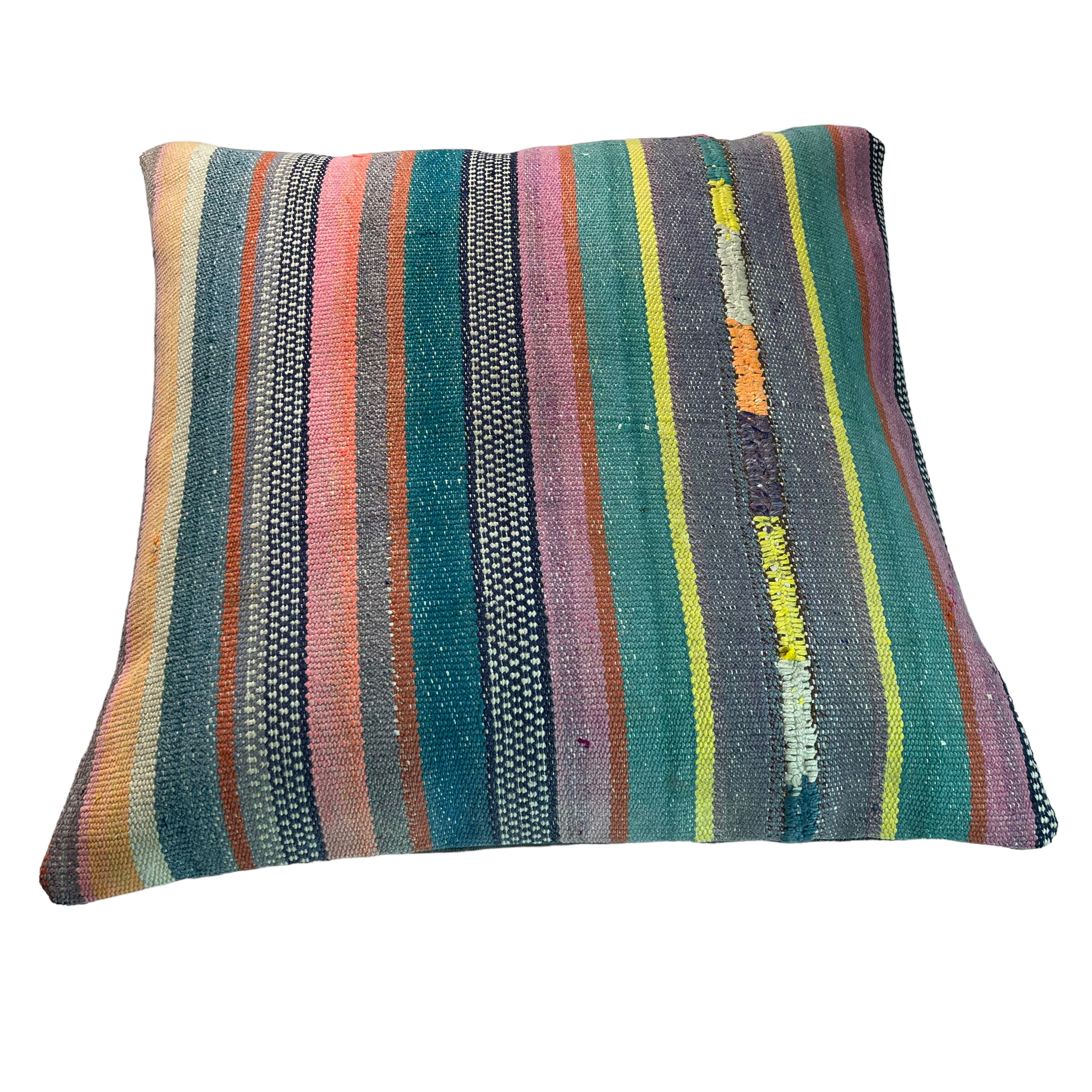 Vintage turkish kilim cushion cover , 60 x 60 cm