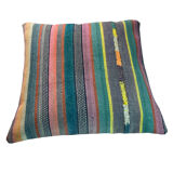 Vintage turkish kilim cushion cover , 60 x 60 cm