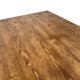 Solid pine farmhouse table, two drawers, fluted legs, France.