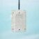 Vintage hexagonal glass and chrome pendant lamp from the 1960s.