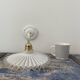 New electrified serrated opaline wall lamp