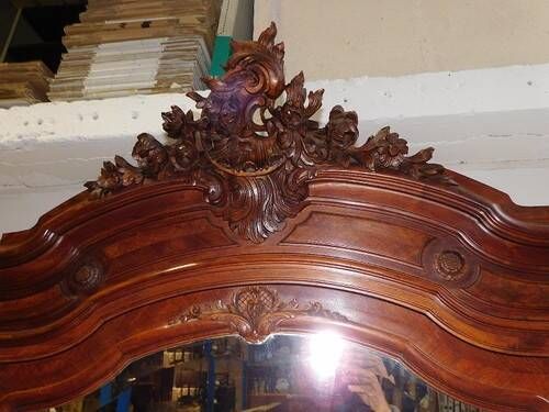 19th Century Rococo Bonnetière Wardrobe in Rosewood