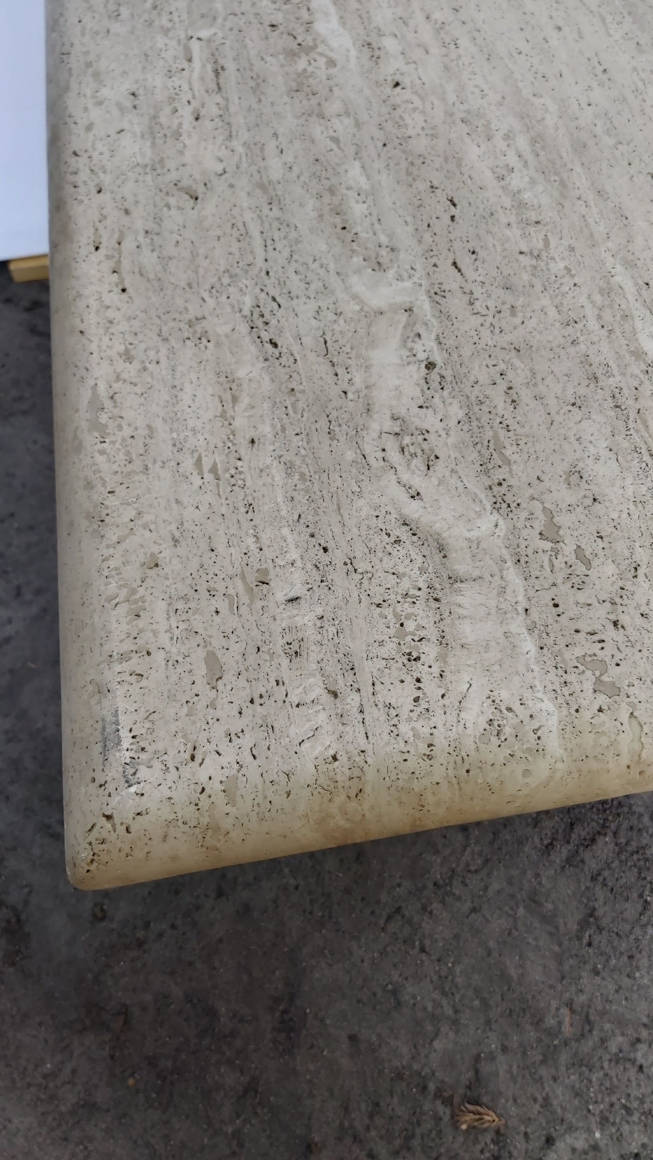 Travertine table, Italy, 1980s