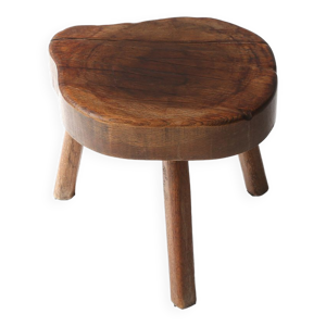 Tabouret en bois rustique, années