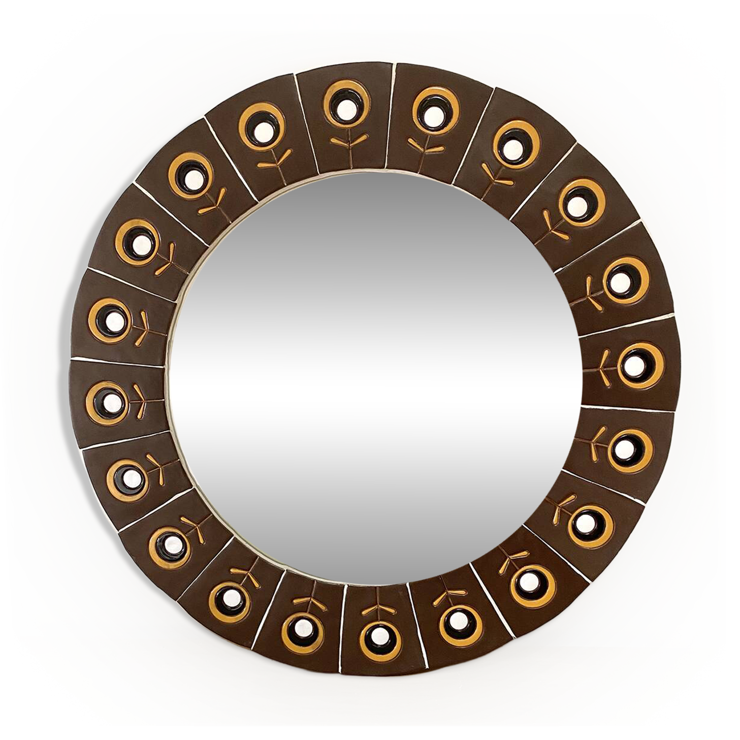 Large ceramic mirror from the 60s/70s.
