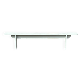 Banc en bois peint blanc travail artisanal français